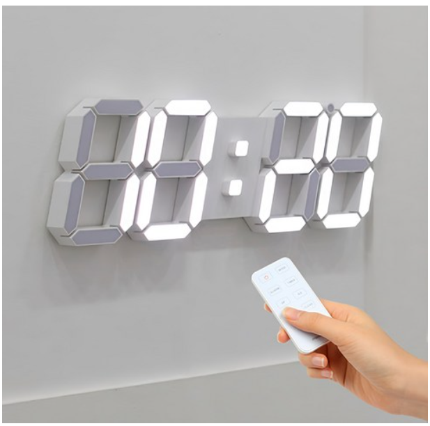 무아스 3D 빅플러스 벽걸이 LED 벽시계